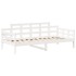 Set de sofá cama con banco y techo madera pino blanco 80x200