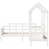 Set de sofá cama con banco y techo madera pino blanco 80x200