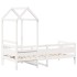 Sofá cama madera maciza de pino blanco 80x200