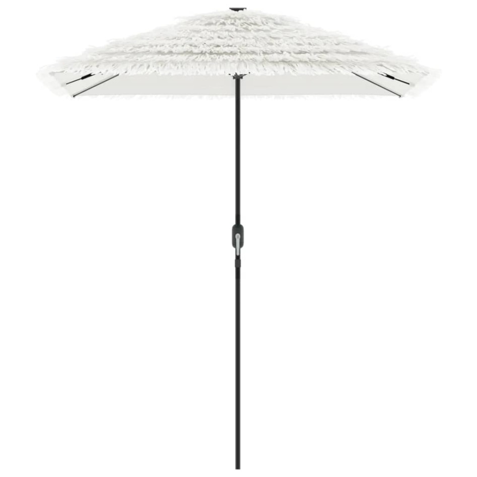 Sombrilla de jardín con poste de acero blanca 300x200x250