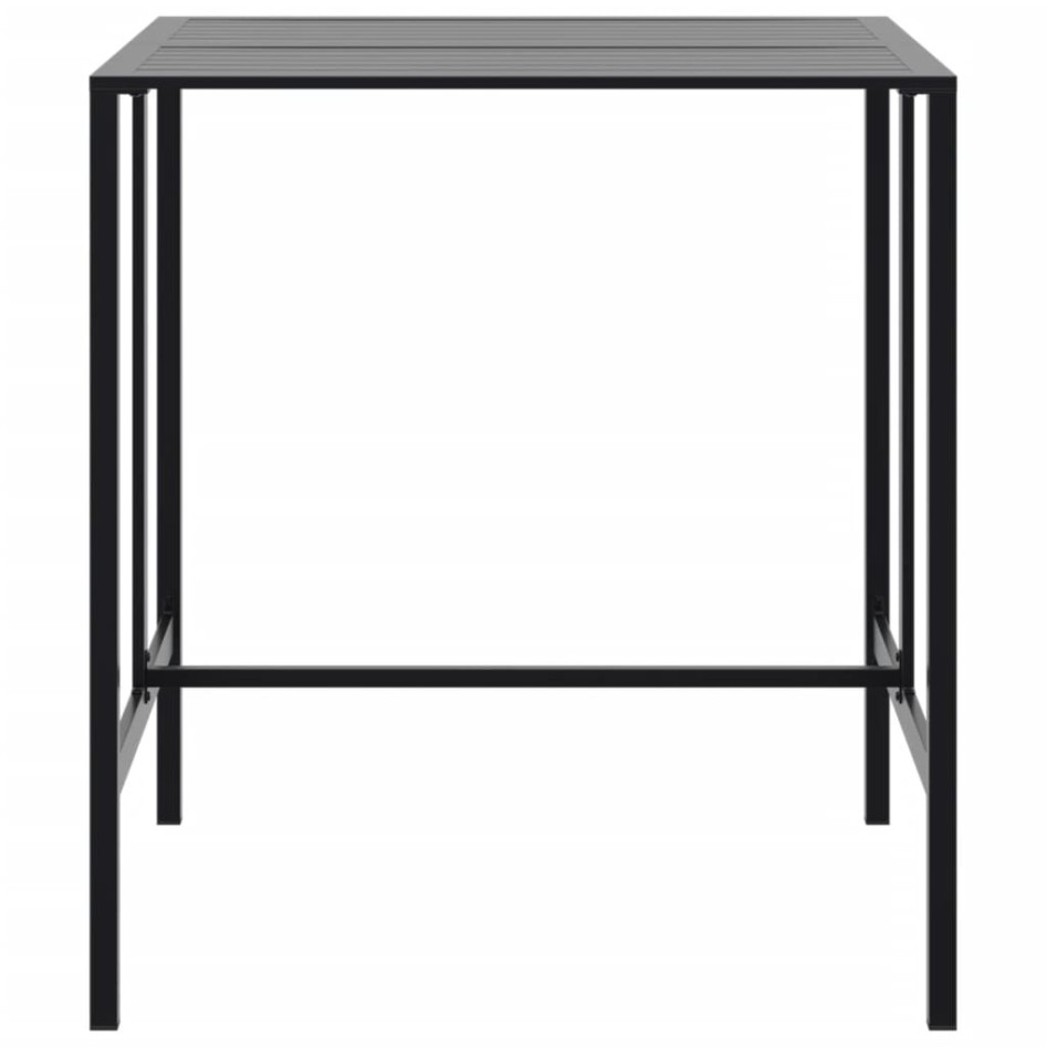 Mesa alta de bar acero recubrimiento polvo negro 100x100x110