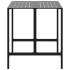 Mesa alta de bar acero recubrimiento polvo negro 100x100x110
