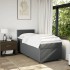 Cama box spring con colchón tela gris oscuro 90x200