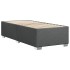 Cama box spring con colchón tela gris oscuro 90x200