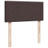 Cama box spring con colchón tela marrón oscuro 90x200