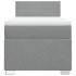 Cama box spring con colchón tela gris claro 100x200