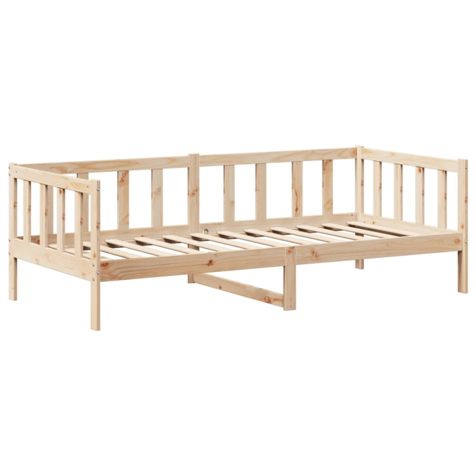 Set de sofá cama con banco y techo madera maciza pino 80x200
