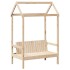 Set de sofá cama con banco y techo madera maciza pino 80x200