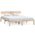 Estructura de cama de madera maciza de pino gris 160x200