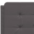 Estructura de cama sin colchón cuero sintético gris 140x200