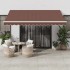 Toldo retráctil automático marrón 400x350