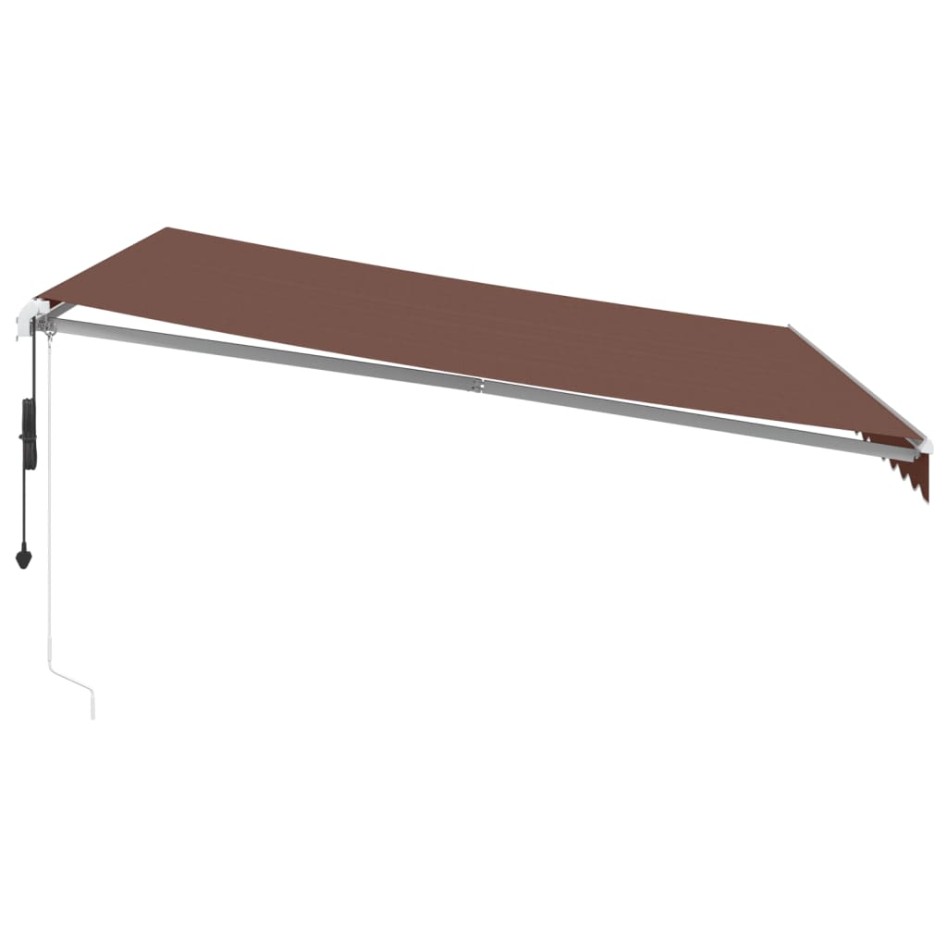 Toldo retráctil automático marrón 400x350
