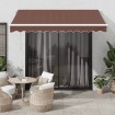 Toldo retráctil automático burdeos 300x250 cm