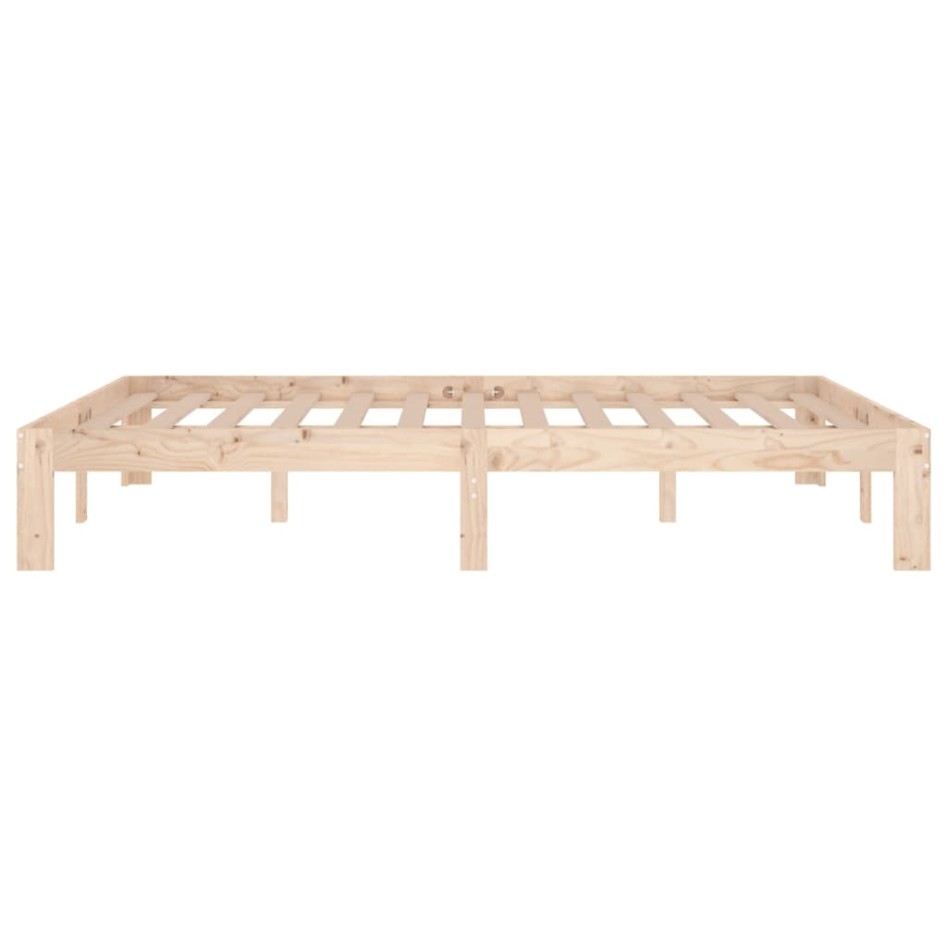 Estructura de cama de matrimonio madera maciza 135x190