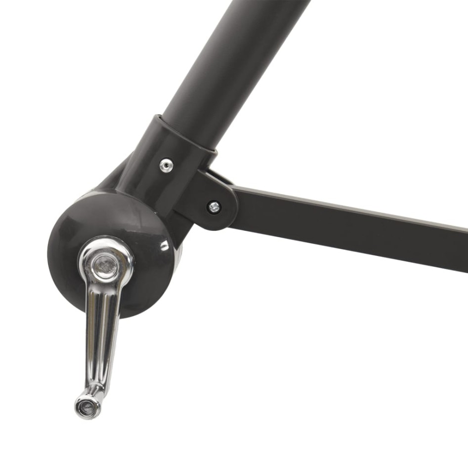 Sombrilla de jardín con poste de acero marrón 290x290x238