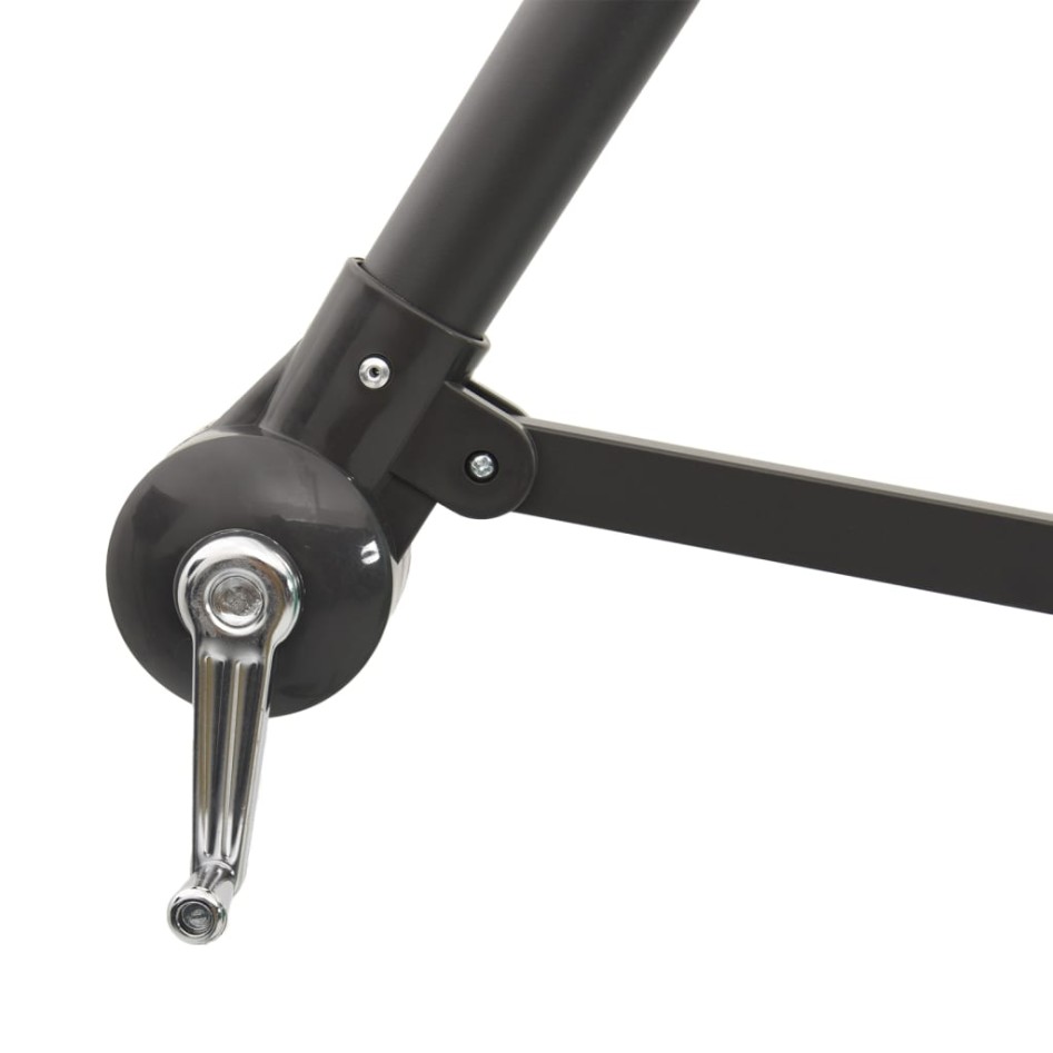 Sombrilla de jardín con poste de acero azul 246x246x230