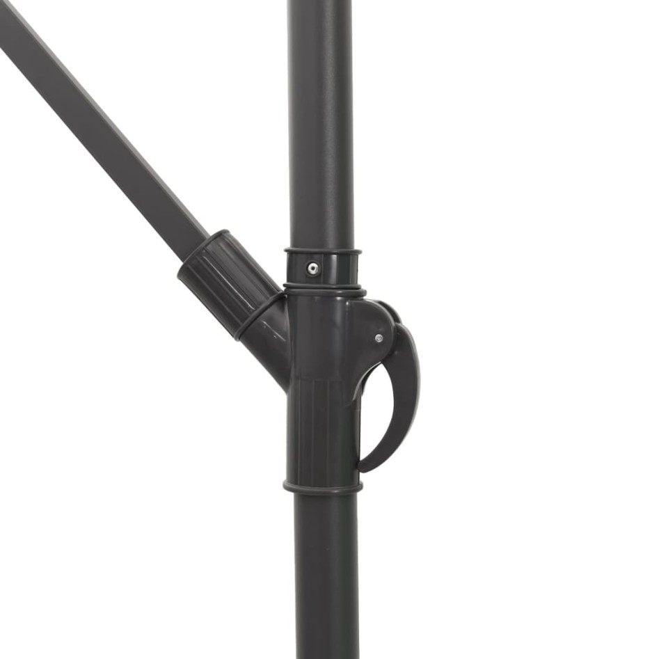 Sombrilla de jardín con poste de acero verde 269x269x235