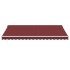 Toldo retráctil automático burdeos 450x300