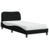 Cama con colchón tela negro 80x200