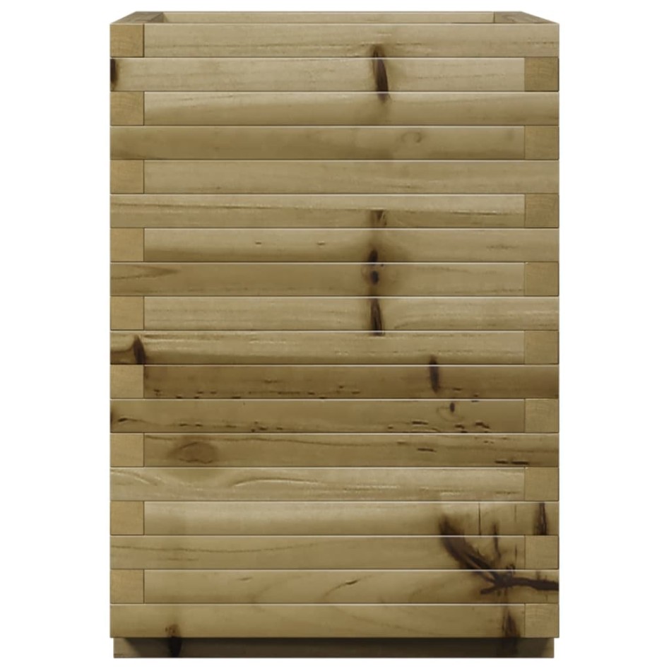 Jardinera de madera de pino impregnada 50x50x72