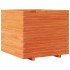 Jardinera madera maciza de pino marrón cera 80x80x72