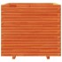 Jardinera madera maciza de pino marrón cera 80x80x72