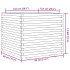 Jardinera madera maciza de pino marrón cera 80x80x72