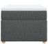 Cama box spring con colchón tela gris oscuro 90x200