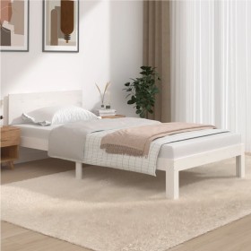 Estructura de cama madera maciza de pino blanco 100x200