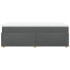 Cama box spring con colchón tela gris oscuro 90x200