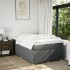Cama box spring con colchón tela gris oscuro 120x200