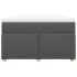 Cama box spring con colchón tela gris oscuro 120x200