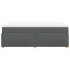 Cama box spring con colchón tela gris oscuro 120x200