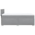 Cama box spring con colchón tela gris claro 90x200