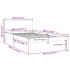 Estructura de cama madera maciza de pino blanco 100x200