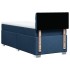 Cama box spring con colchón tela azul 90x200