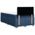 Cama box spring con colchón tela azul 120x190