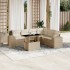Set sofás de jardín 7 piezas y cojines ratán sintético