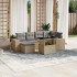 Set sofás de jardín 7 piezas y cojines ratán sintético