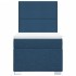 Cama box spring con colchón tela azul 90x200