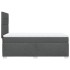 Cama box spring con colchón tela gris oscuro 90x200
