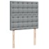 Cama box spring con colchón tela gris claro 90x200