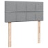 Cama box spring con colchón tela gris claro 90x200
