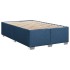 Cama box spring con colchón tela azul 90x200