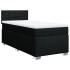 Cama box spring con colchón tela negro 100x200