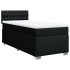 Cama box spring con colchón tela negro 100x200
