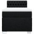 Cama box spring con colchón tela negro 100x200