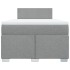 Cama box spring con colchón tela gris claro 120x200