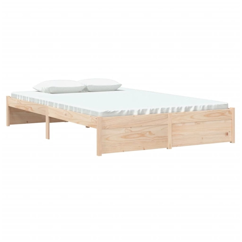 Estructura de cama madera maciza 120x200
