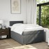Cama box spring con colchón tela gris oscuro 120x200